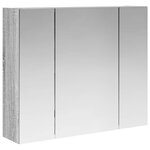 vidaXL Armoire Miroir de Salle de Bain Gris Sonoma 60 x 14 5 x 50 cm
