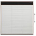 vidaXL Moustiquaire plissée pour fenêtre Aluminium Marron 120x120 cm