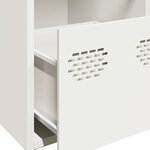 vidaXL Buffet blanc 68x39x73 5 cm acier laminé à froid