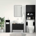 vidaXL Meuble de Lavabo de Salle de Bain Chêne noir 80 x 30 x 60 cm