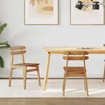 vidaXL Chaise de salle à manger 2 Pièces Naturel