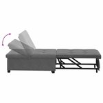 vidaXL Canapé-lit escamotable Gris foncé 194 x 67 x 82 cm Microfibre