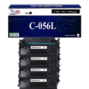 T3AZUR -3x Toners compatibles avec Canon 056 (3007C002) pour Canon LBP-320  LBP-325x  MF-540  MF-542x  MF-543x Noir - 10 000p