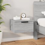 vidaXL Tables de chevet murales 2 Pièces Sonoma gris 34x30x20 cm