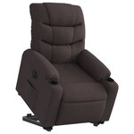 vidaXL Fauteuil inclinable électrique marron foncé tissu