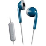 Ecouteur intra-auriculaire  microphone et télécommande  anti-transpiration jvc ha-f19m-ah-e bleu gris