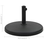 Vidaxl socle rond de parasol polyrésine 19 kg noir