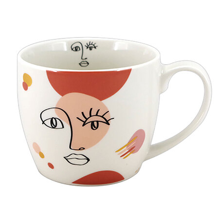 Tasse en porcelaine blush