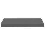 vidaXL Étagère murale flottante Gris brillant 60x23 5x3 8 cm MDF