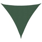 vidaXL Voile parasol tissu oxford triangulaire 3x3x3 m vert foncé