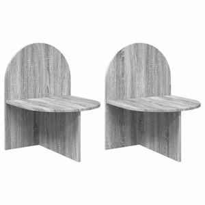 vidaXL Table de chevet 2 Pièces Sonoma gris 48 x 49 x 65 cm