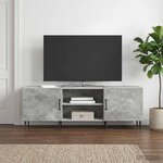 vidaXL Meuble TV Gris béton 150 x 31 x 50 cm Bois d'ingénierie