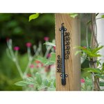 NATURE Thermometre mural profilé d'extérieur en métal époxy noir