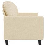 vidaXL Canapé à 2 places Crème 120 cm Tissu