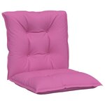 vidaXL Coussins de chaise de jardin à dossier bas lot de 4 rose