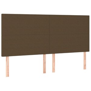 vidaXL Tête de lit marron foncé 180 x 5 x 118/128 cm Tissu