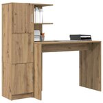 vidaXL Bureau avec rangement 2 Pièces chêne artisanal Bois d'ingénierie