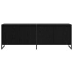 vidaXL Meuble TV Chêne noir 140 x 36 x 49.5 cm Bois d'ingénierie