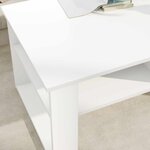 vidaXL Table basse Blanc 96 x 54 x 44 cm Bois d'ingénierie