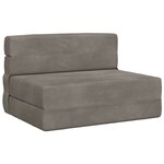 vidaXL Canapé-lit pliable Gris clair 70 x 80 x 60 cm Tissu