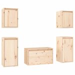 vidaXL Meubles TV 5 Pièces Bois massif de pin