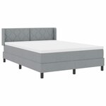 vidaXL Lit boxspring avec matelas avec matelas Gris clair 140 x 200 cm