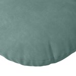 vidaXL Coussins de siège 2 Pièces Vert Mer Ø 40 x 13 cm Velours
