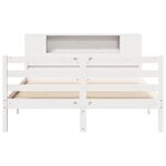 vidaXL Lit bibliothèque sans matelas blanc 140x200 cm bois pin massif