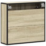 vidaXL Armoire de salle de bain avec miroir Chêne Sonoma 65 x 20 x 60 cm Bois d'ingénierie