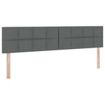 vidaXL Lit avec rangement et matelas Gris foncé 200 x 200 cm