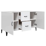 vidaXL Buffet blanc brillant 100x36x60 cm bois d'ingénierie