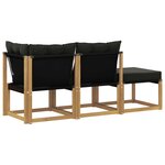 vidaXL Unité de canapé sectionnel avec coussin 3 Pièce Blanc