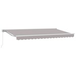 vidaXL Auvent Rétractable Gris clair 400x200 cm tissu