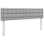 VidaXL Cadre de lit ottoman et matelas gris clair 200x200cm tissu