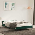 vidaXL Cadre de lit sans matelas vert foncé 120x200 cm velours
