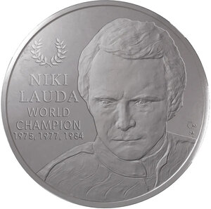 Monnaie NIKI LAUDA Motorsport Legends 1 Oz Argent 2$ Solomon Islands 2026 (PRÉCOMMANDE)