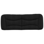 vidaXL Coussin de tête de lit noir 120 cm tissu