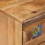 vidaXL Cabinet de chevet Naturel 50 x 33 x 62 cm Bois de mangue massif