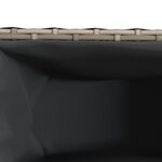 vidaXL Jardinière et roulettes/3 pots gris 107x32x38 cm résine tressée