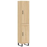 vidaXL Buffet haut Chêne sonoma 34 5x34x180 cm Bois d'ingénierie