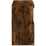 vidaXL Buffet avec lumières LED chêne fumé 81x37x67 cm