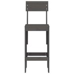vidaXL Tabourets de bar lot de 2 gris 40x48 5x115 5 cm bois massif pin