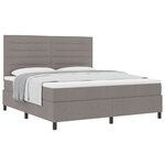 vidaXL Lit à ressorts avec tête de lit Taupe 180 x 200 cm tissu