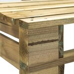 vidaXL Canapé d'angle palette de jardin vert bois de pin imprégné