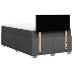 vidaXL Sommier à lattes de lit avec matelas gris foncé 120x190cm tissu
