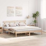 vidaXL Cadre de lit Marron 180 x 200 cm Bois de pin massif