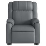 vidaXL Fauteuil inclinable Gris Similicuir