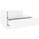 vidaXL Table de chevet avec lumières LED blanc 70x36x40 5 cm