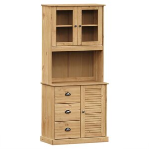 vidaXL Buffet haut VIGO 78x40x175 cm bois massif de pin