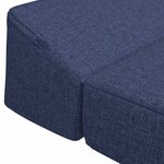 vidaXL Canapé-lit pliable Bleu 200 x 70 x 10 cm Tissu